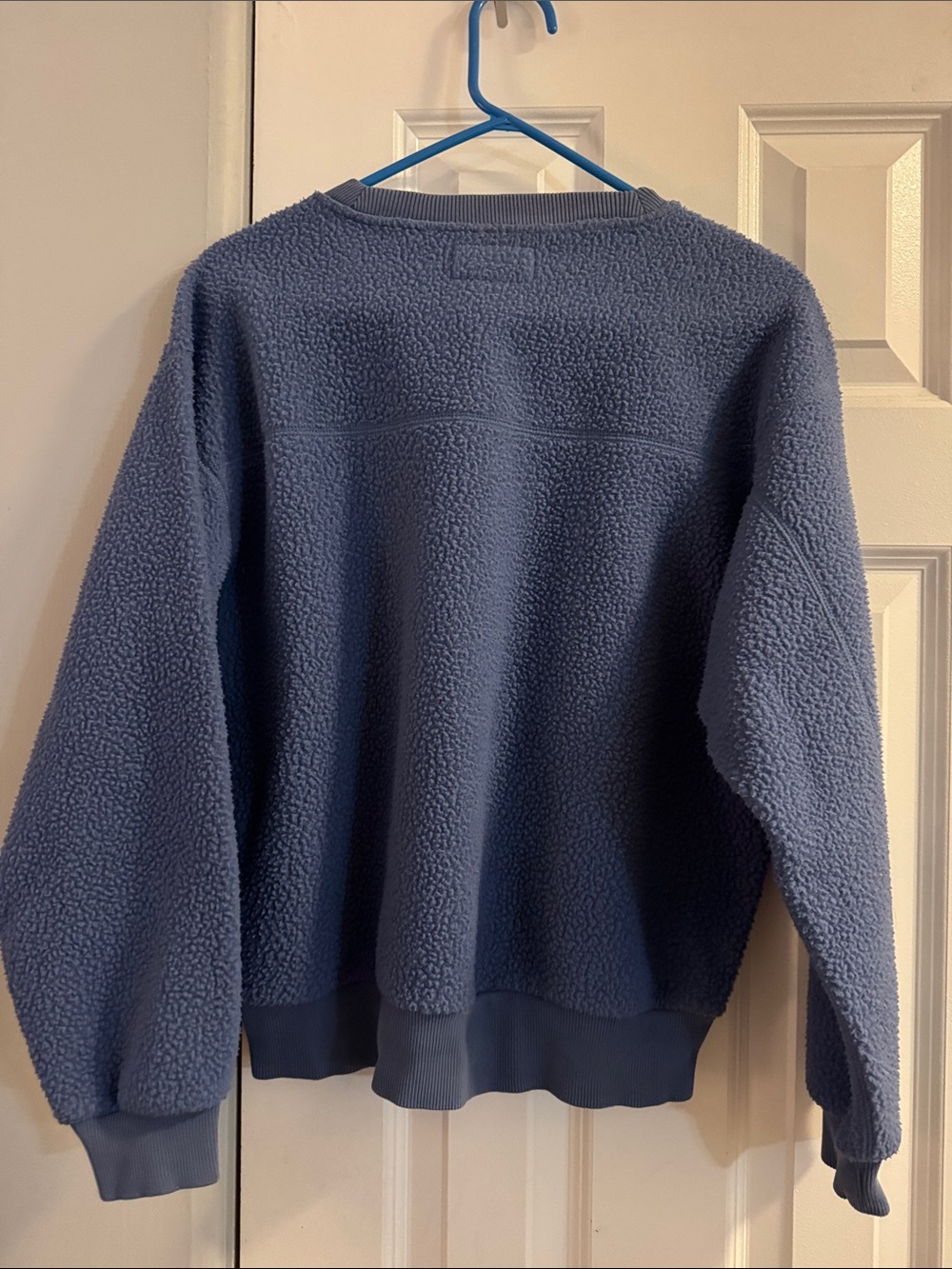 Everlane Blue Sherpa Crewneck Sweatshirt - Picture 5 of 5